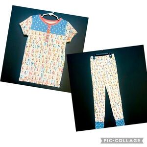 Girls Matilda Jane Heart to Heart Alphabet Pajamas Size 8